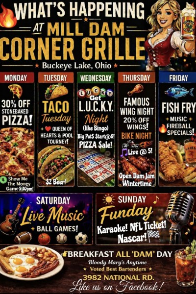 Mill Dam Corner Grille specials image - Daily Specials(Edit A)